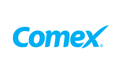Logo de Comex en la banda de alianzas y clientes de Neurya